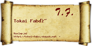 Tokai Fabó névjegykártya